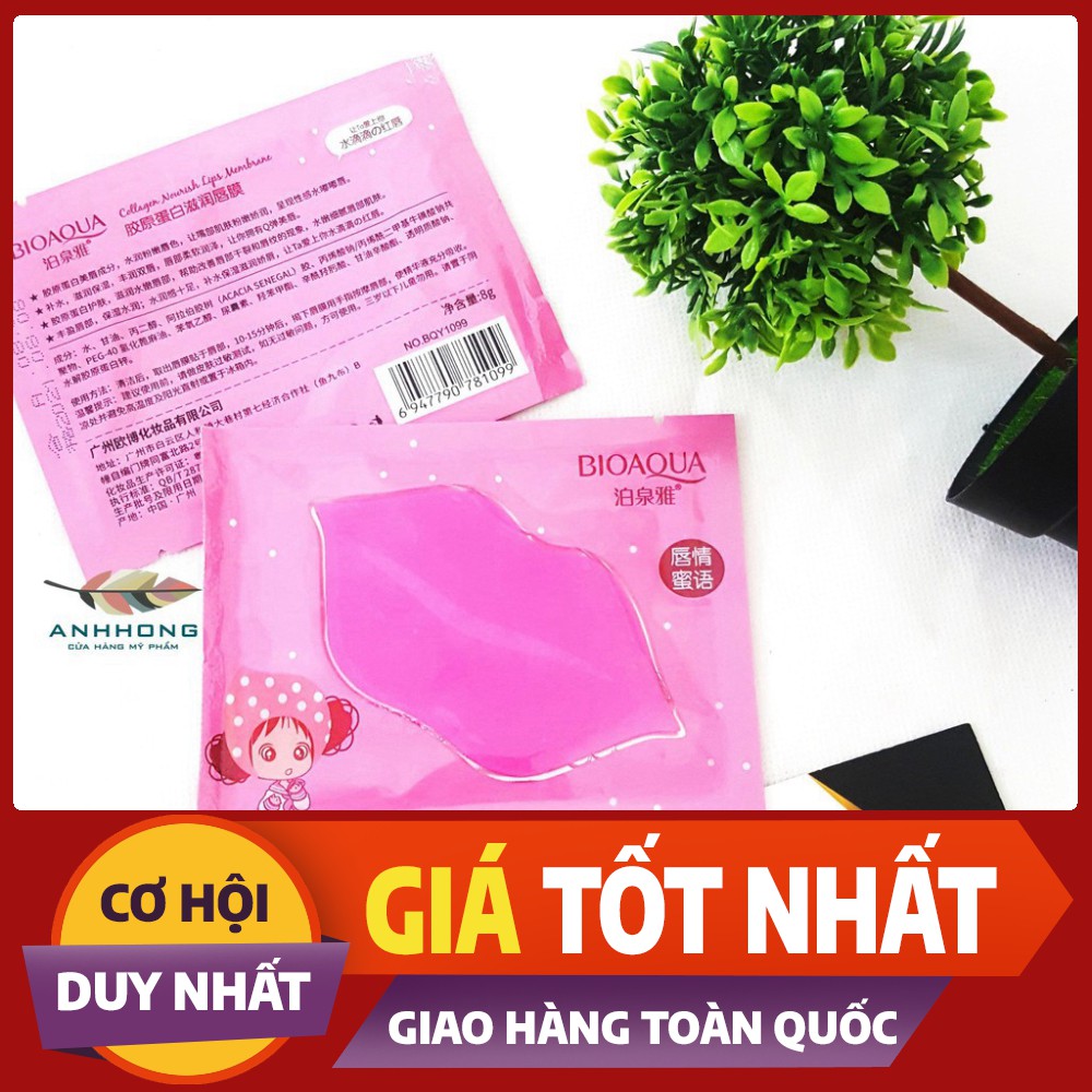 [XẢ KHO_FREESHIP] Mặt Nạ Môi Bioaqua Collagen Nourish Lips Membrane Mask