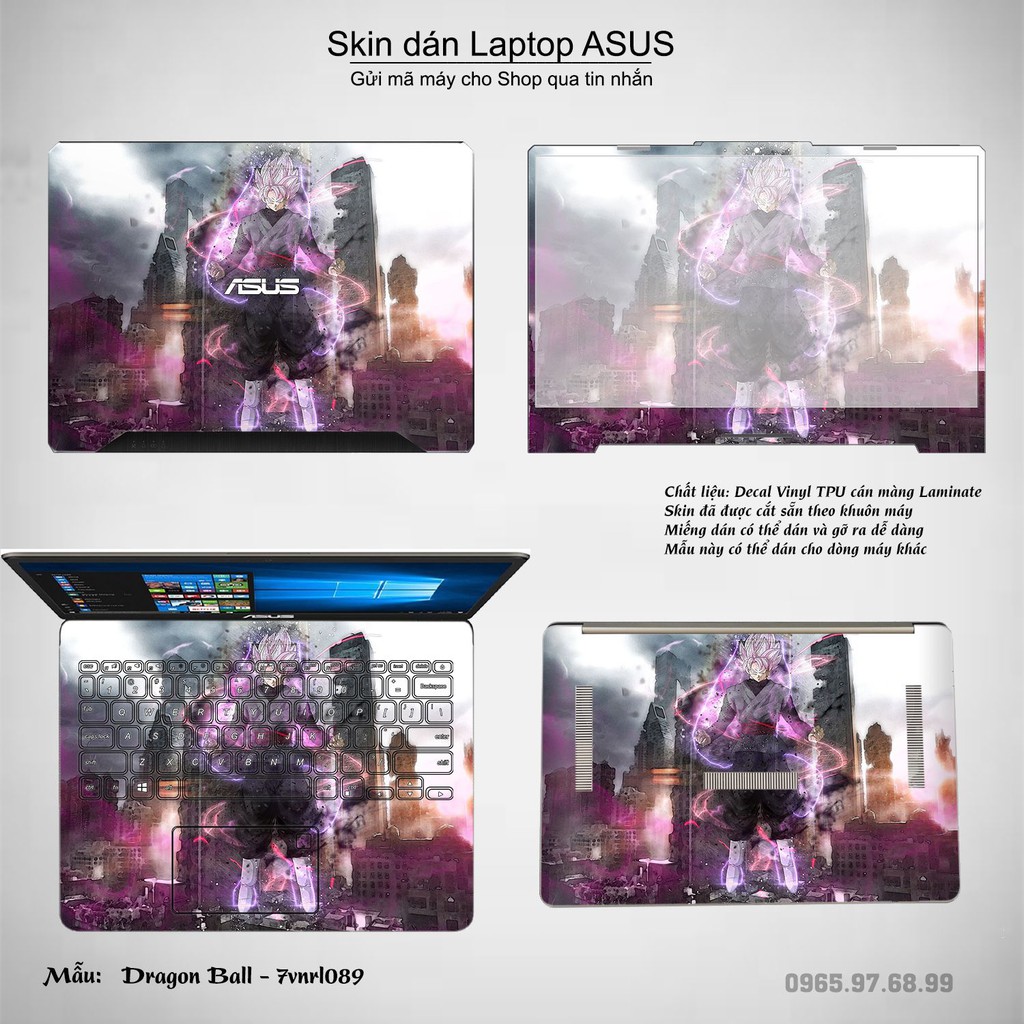 Skin dán Laptop Asus in hình Dragon Ball nhiều mẫu 2 (inbox mã máy cho Shop)