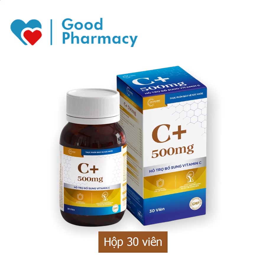 C+ 500mg - Viên uống chứa Vitamin B, C, Thymomodulin, khoáng chất &amp; chiết xuất Xuyên tâm liên giúp tăng sức khỏe