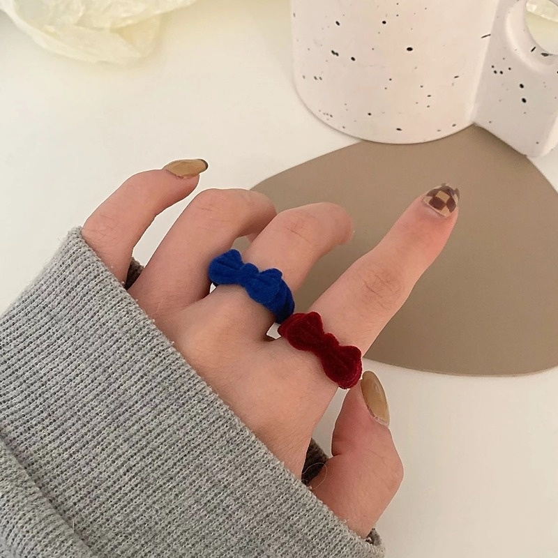 Nhẫn Đeo Tay Kim Loại Hình Nơ Vintage Cho Nữ