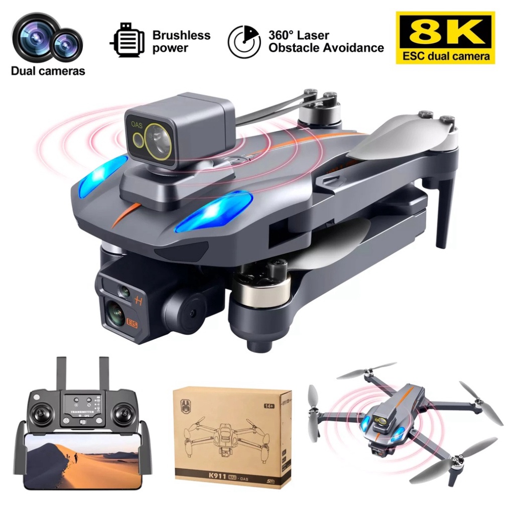 Máy bay điều khiển từ xa 4 cánh quay phim - chụp ảnh, Flycam 4K sử dụng động cơ không chổi than - cảm biến va chạm OAS