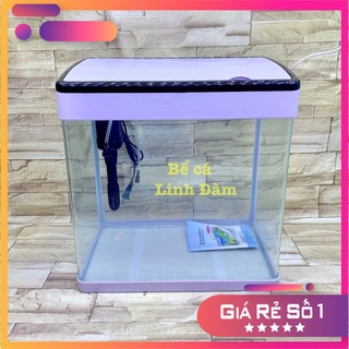 Bể cá MJ 360 trọn bộ đèn, máng lọc, máy lọc cho cá cảnh, bể đúc có nắp