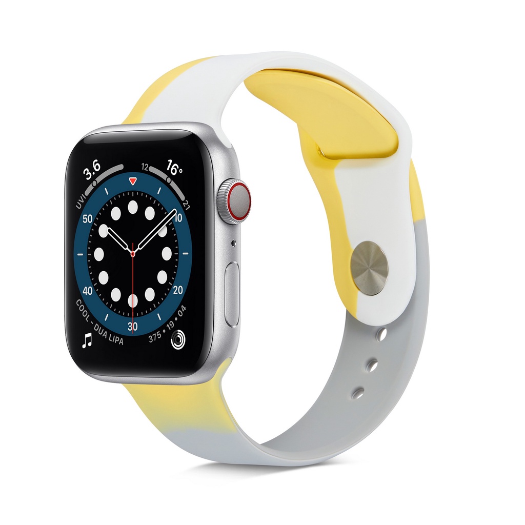 Dây đeo silicon cho đồng hồ Apple Watch dòng 7 6 SE 5 4 3 2 1 iWatch 45mm 41mm 44mm 40mm 42mm 38mm nhiều màu tùy chọn