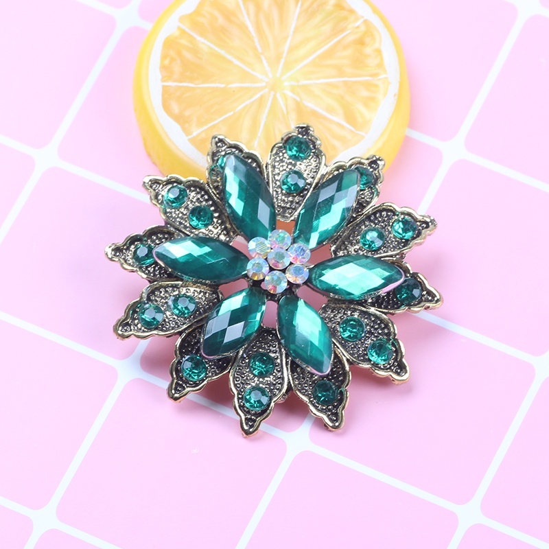 Trâm Cài Áo Hình Bó Hoa Đính Đá Sang Trọng Cho Nữ