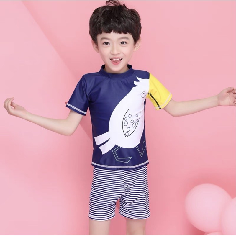 kids_mart:bộ bơi đi biển bé trai gái thời trang cá tính màu sắc