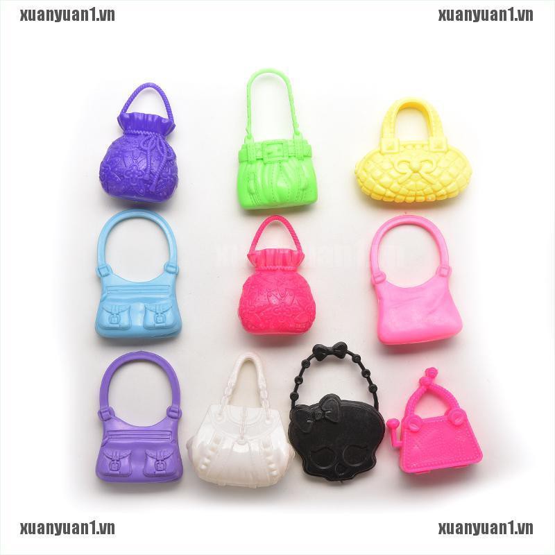 Set 10 Túi Xách Đeo Vai Dành Cho Búp Bê Barbie XUANYUAN1