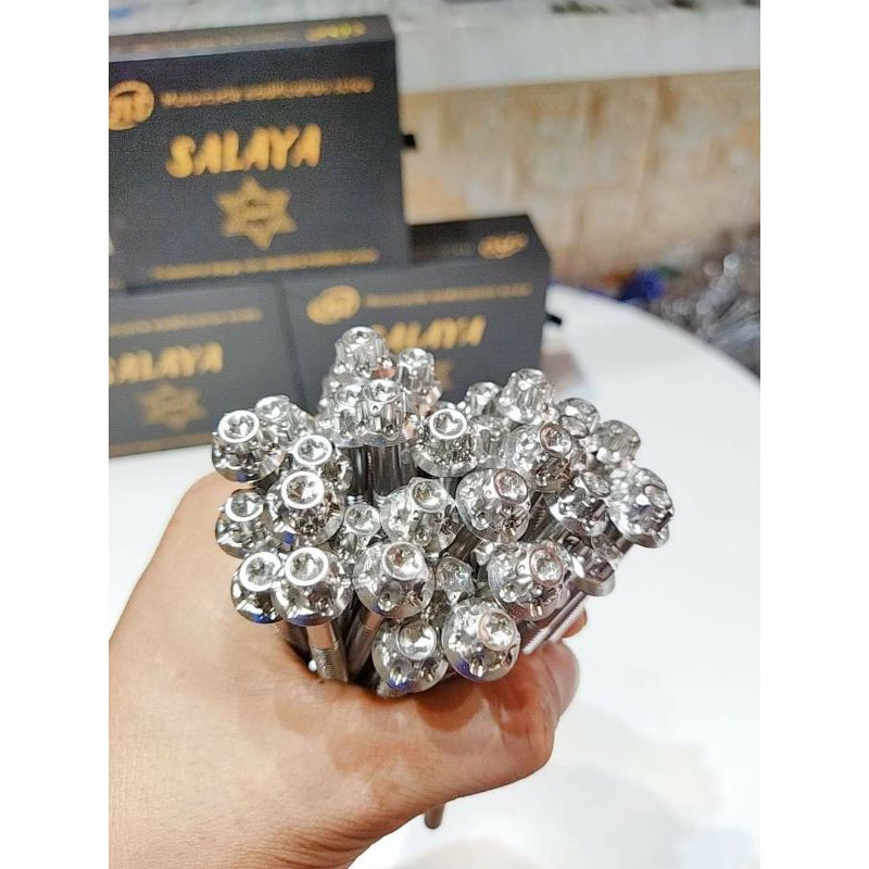 Combo ốc lốc máy tất cả xe salaya inox 304 đầu S3 G3