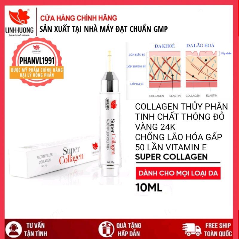 SUPER COLLAGEN THỦY PHÂN TINH CHẤT VÀNG MỜ NẾP NHĂN NGỪA LÃO HÓA