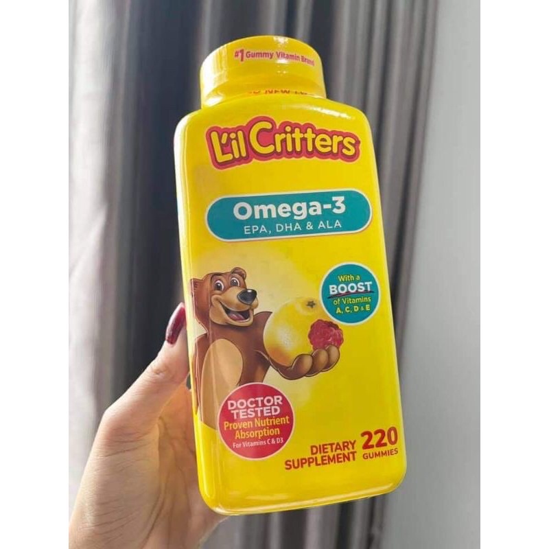Kẹo dẻo gấu OMEGA 3 L'il Critter Mỹ