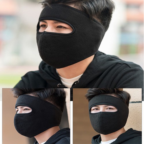 Khẩu trang nam nữ ninja lót nỉ siêu ấm, che kín mặt, chống bụi, chống nắng