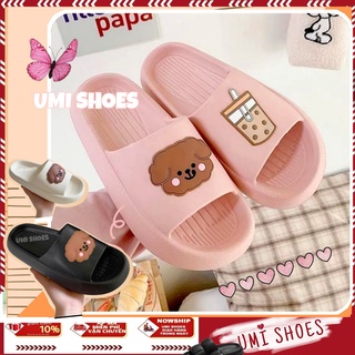 [NOWSHIP - LOẠI ĐẸP] Dép quai ngang đế bánh mì nữ hình chuột hoạt hình xinh xắn hot trend mẫu mới giá rẻ đế cao đi mưa