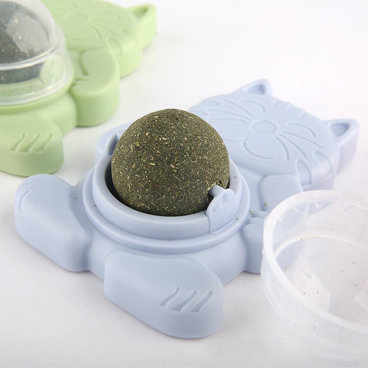 Cỏ bạc hà gắn tường cho mèo, Catnip cỏ bạc hà gắn tường, xoay 360 độ, giúp mèo giảm stress, thơm miệng, hạn chế cắn phá.