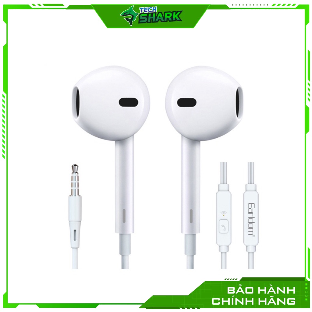 Tai nghe có dây nhét tai Earldom E43 jack 3.5 có mic đàm thoại sử dụng cho điện thoại laptop máy nghe nhạc