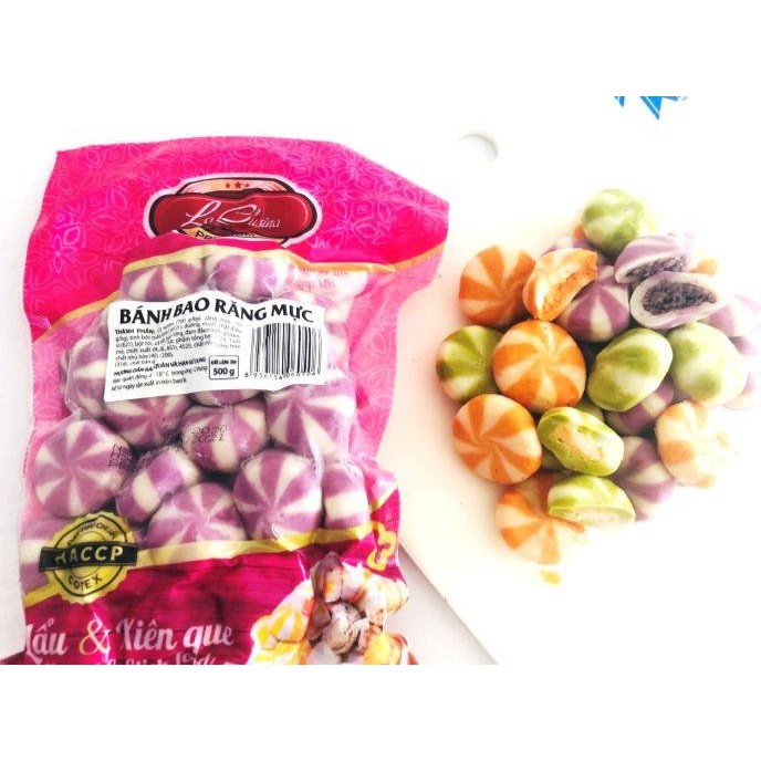 100g viên thả lẩu nhân trứng muối phô mai Lacusina (6 viên) màu xanh