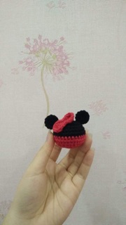 Móc khoá len Mickey & Minnie