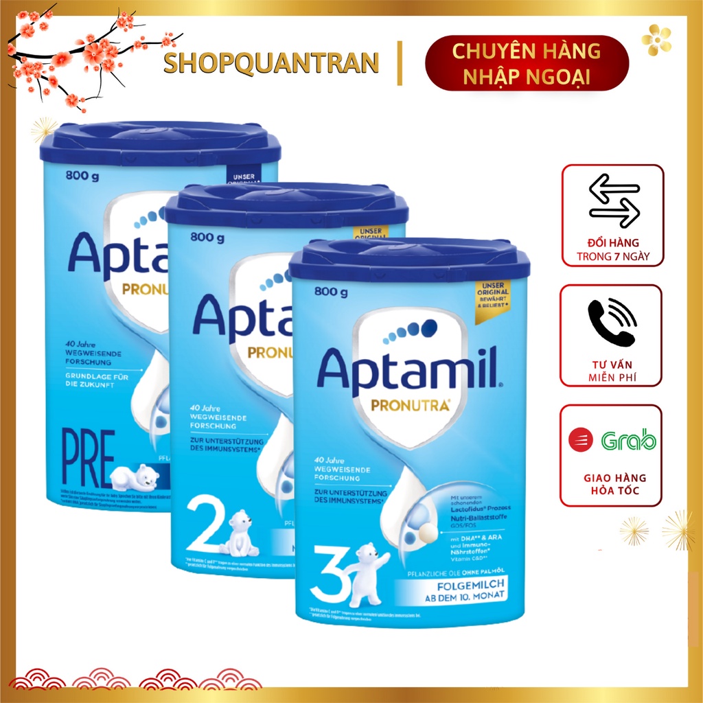 Sữa Aptamil Đức Pre,1,2,3  Hộp 800g Chính Hãng Giá Tốt