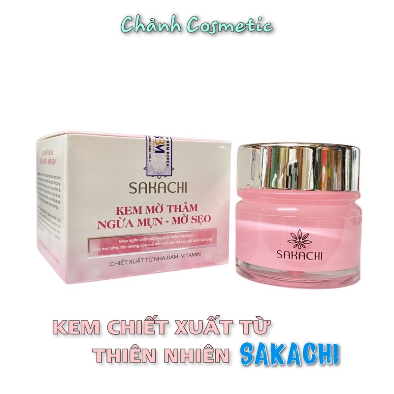 Kem Mờ Thâm - Ngừa Mụn - Mờ Sẹo Chiết Xuất Từ Nha Đam & Vitamin SAKACHI 30g