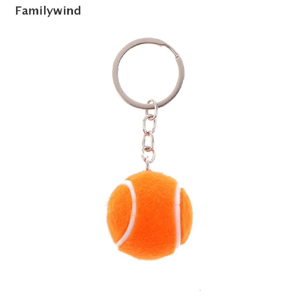 Móc Khóa Kim Loại Hình Quả Bóng Tennis Màu Bạc