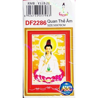 Tranh Đính Đá ABC 3D Quán Thế Âm Bồ Tát DF2286 (KHÁCH TỰ ĐÍNH) KT:50X70CM