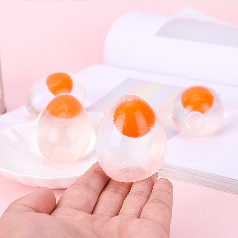 Đồ chơi bóp gudetama quả trứng gà trút giận 1 lòng đỏ squishy mochi