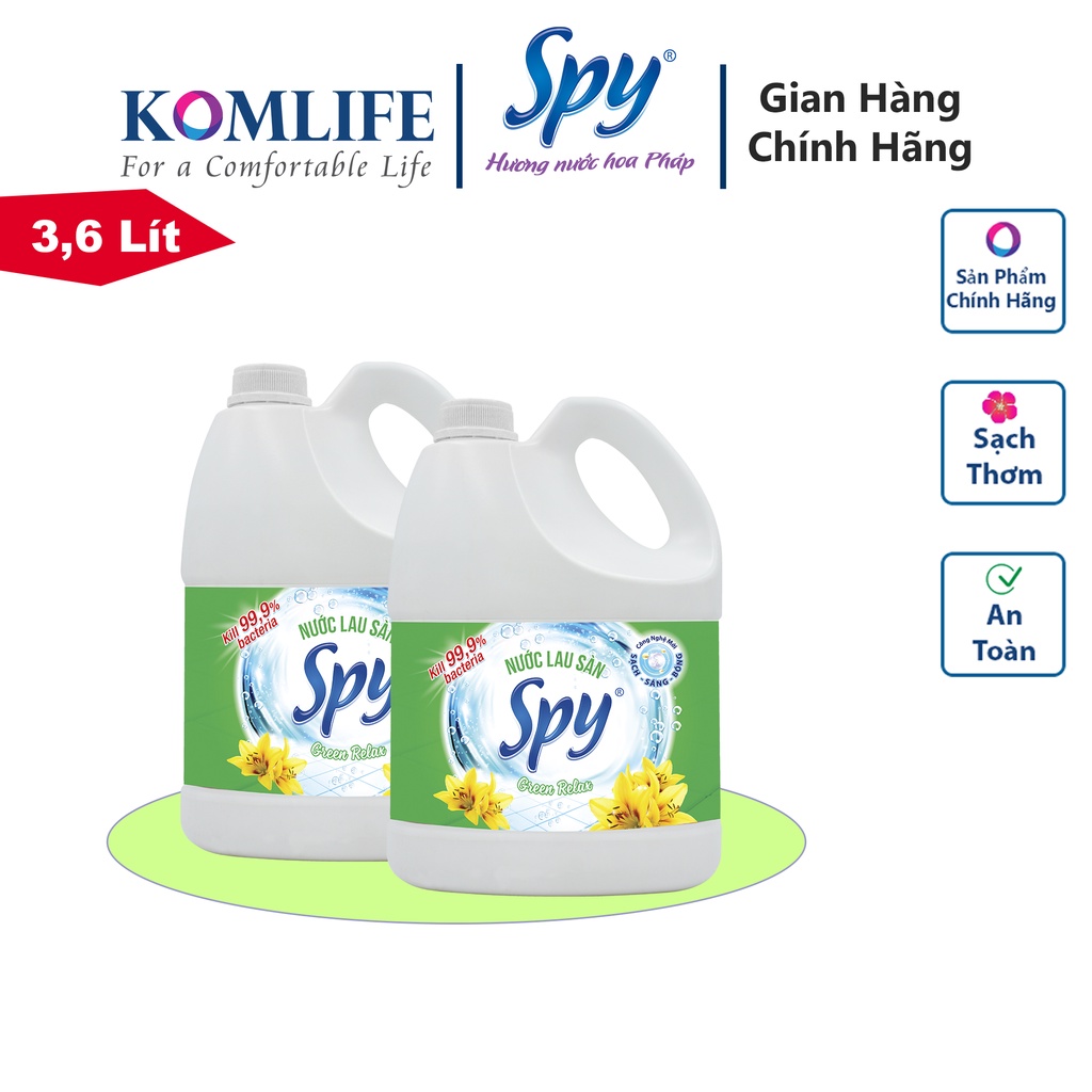 Nước lau sàn SPY hương Xanh Blossom Relax 3600ml