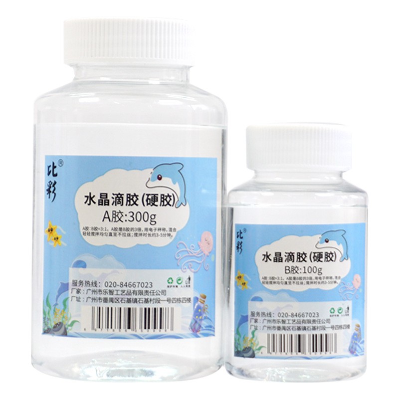 Keo Epoxy Resin AB 400g - Loại cứng, siêu trong, ít bọt, chống ngả vàng