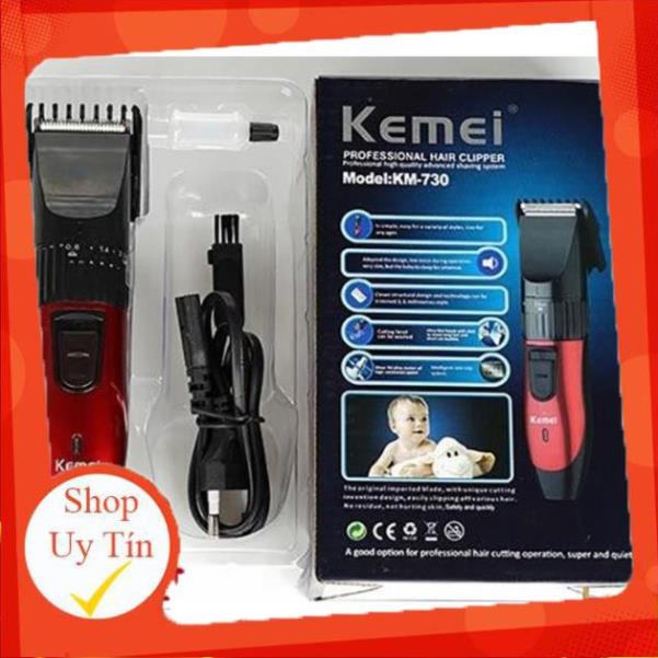 Tông đơ cắt tóc Kemei KM-730 - Máy Cắt Tóc Kemei Sạc Điện SIêu Tiện lợi