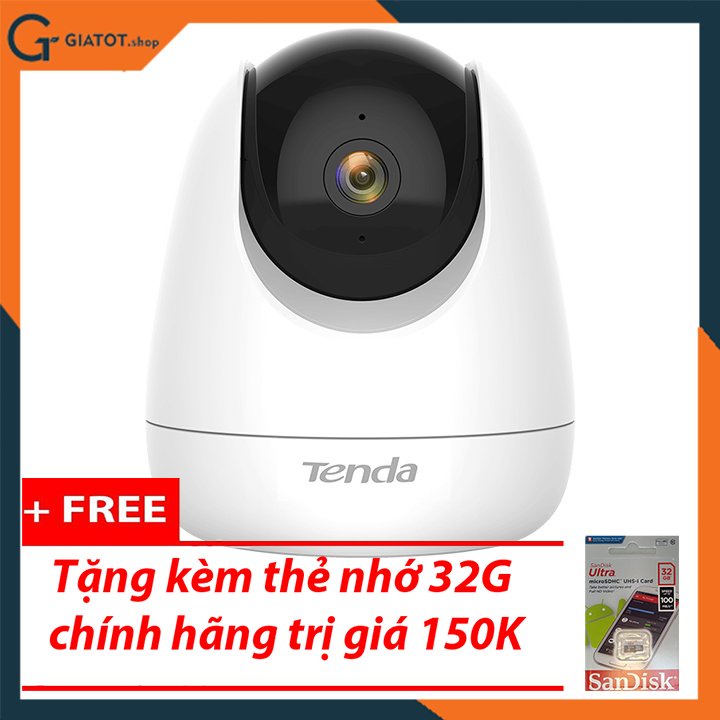 Camera IP Wifi Tenda CP6 chuẩn hình ảnh 2K xoay 360° - Chính hãng