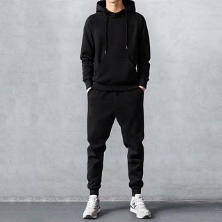 Bộ Đồ Bơi Thiết Kế Trẻ Trung Năng Động Cho Nam GiớiPlus Set Áo Hoodie Phối Quần Dài Dáng Ôm Lót Nhung Dày Kiểu Hàn Quốc Cá Tính Cho Nam