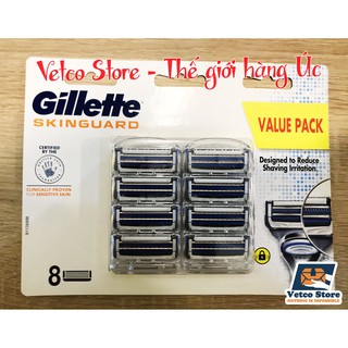 Set 8 Lưỡi Dao Cạo Râu Gillette Úc