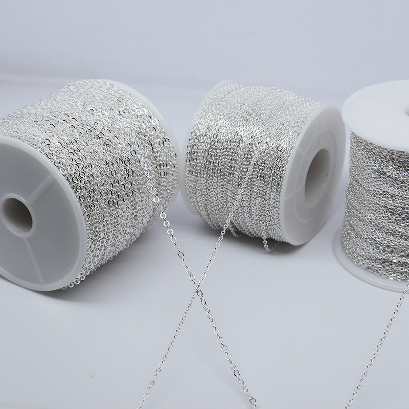 Dây chuyền mạ đồng dày phẳng mặt chữ O màu sắc thời trang diy