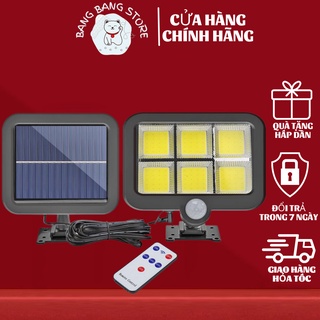 Đèn năng lượng mặt trời sân vườn thông minh 120Cob led, cảm biến chuyển động 3 chế độ sáng, bảo hành 12 tháng