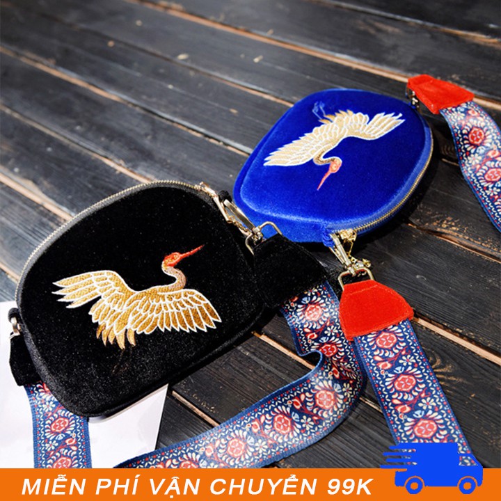 Túi thêu hình hạc cao cấp - T61 | BigBuy360 - bigbuy360.vn