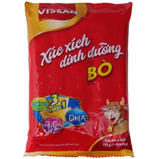 Xúc xích dinh dưỡng DHA thịt bò 5 cây x  35g