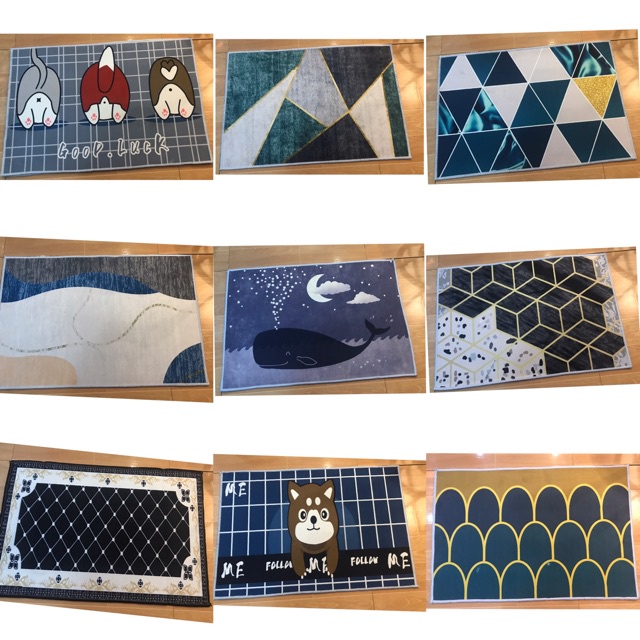 Thảm Lau Chân 3D Cao Cấp Thấm Nước Chống Trượt KT 40x60cm