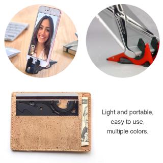 Portable Foldable Card Type Pocket Tripod Desktop Mobile Phone Holder For iPhone Android Stand Bracket