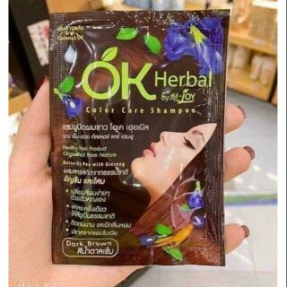Dầu gội nhuộm màu nhân sâm OkHerbal Thái