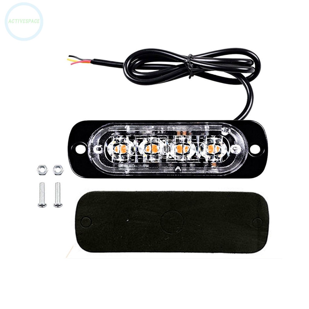 Set 4 đèn khẩn cấp 4 LED ánh sáng hổ phách dành cho xe tải và xe hơi