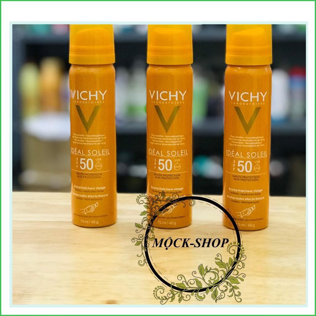 XỊT CHỐNG NẮNG VICHY 75ML - GIẢM DẦU NHỜN, KHÔ THOÁNG VÀ KHÔNG BÍ BẾT - DẠNG XỊT PHUN SƯƠNG SIÊU TIỆN LỢI