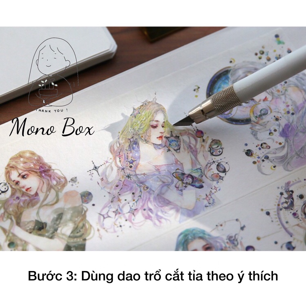 Sổ tập gáy lò xo lưu trữ sticker, washitape chiết A4/A5 32 tờ Mono_box