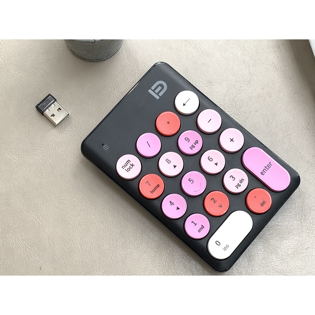Bàn phím số không dây cao cấp - Forter IK6610 - màu đen