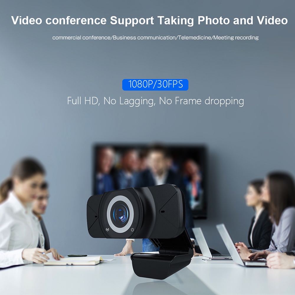 Webcam Kẹp 1080P Màn Hình Tích Hợp Míc - Webcam Máy Tính Hỗ Trợ Học Trực Tuyến, để bàn | BigBuy360 - bigbuy360.vn