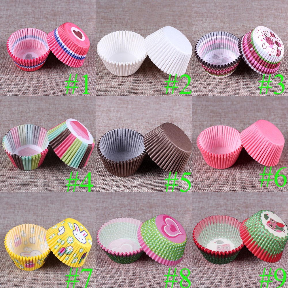 Set 100 giấy gói làm bánh cupcake tiện dụng
