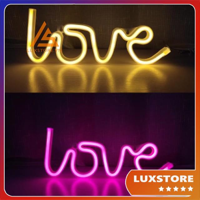 ĐÈN LED NEON TRANG TRÍ CHỮ LOVE - ĐÈN DECOR QUÀ TẶNG SINH NHẬT LỄ TÌNH NHÂN