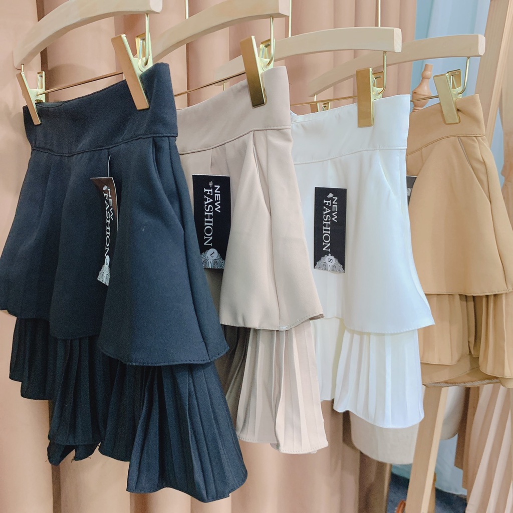 Chân váy ngắn xếp ly kiểu dáng công sở chất vải cao cấp giá sale rẻ - Mã CV191