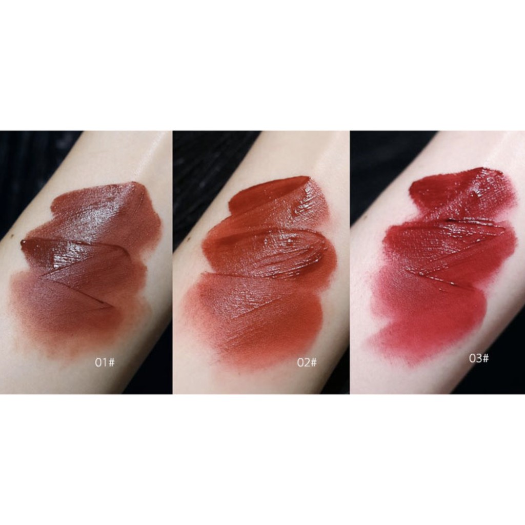 Son nội địa Trung Chính hãng Herorange Set 3 cây son kem lì  Fluffy Lip Glaze