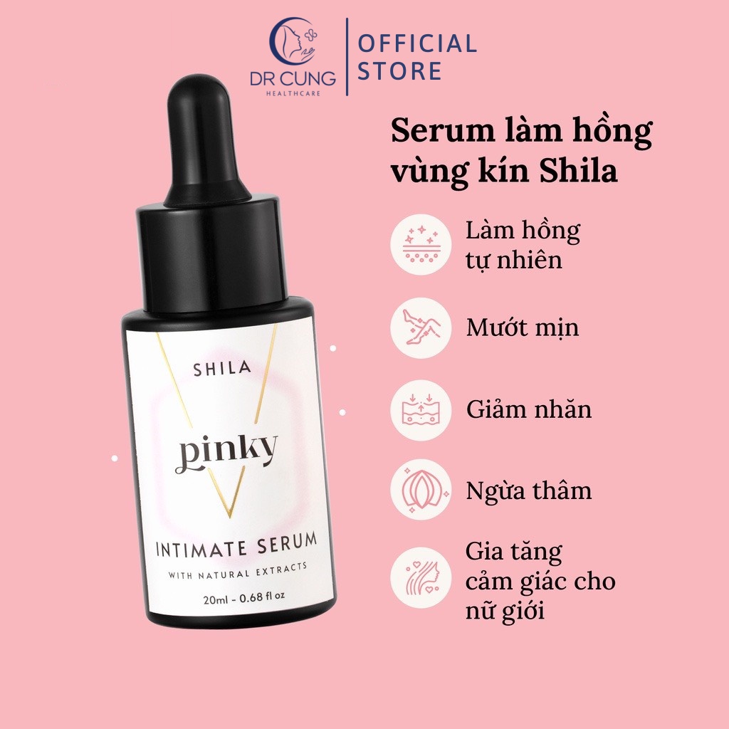 Serum Làm Hồng Vùng Kín Shila Pinky (Shila Việt Nam) - Giảm Thâm, Dưỡng Ẩm, Chống Lão Hóa (Lọ 20ml) [Chính Hãng]