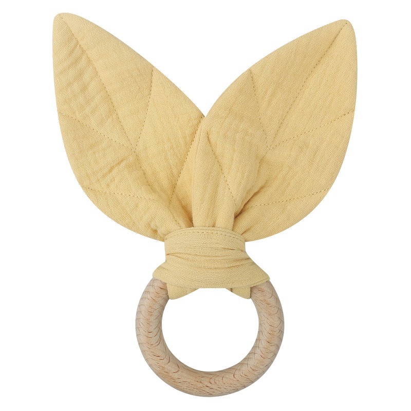 Vòng Đeo Tay Lục Lạc Hình Thỏ Bằng Cotton Hữu Cơ Dễ Thương Cho Bé Sơ Sinh