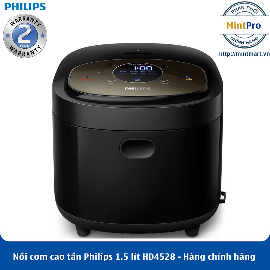 Nồi cơm cao tần Philips 1.5 lít HD4528 – Hàng Chính Hãng – Bảo Hành 2 Năm Toàn Quốc