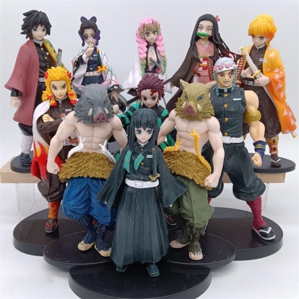 Mô hình nhân nhân vật 3D Kimetsu No Yaiba Demon Slayer Tanjirou Nezuko Zenitsu Inosuke Giyuu Shinobu KNY
